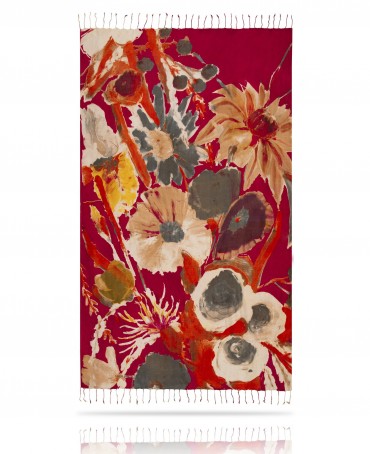 Палантин Женский S23-FLEUR.MODERNE/ORANGE